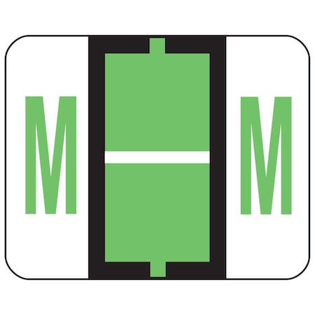 Smead Label, Bccr, Endtab, "M", Ltgrn Pk SMD67083